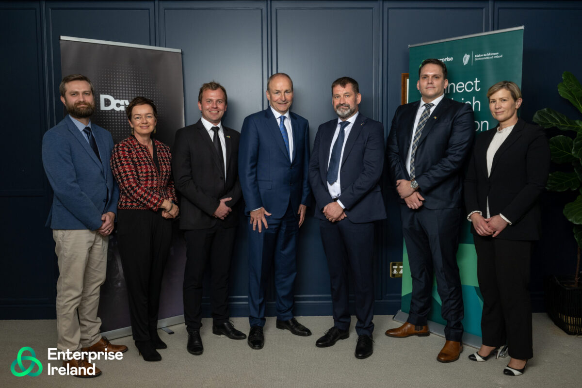 Irish deputy prime minister Micheál Martin pictured with representative's from Davra, IoTdc, and Enterprise Ireland, and the Irish Ambassador to South Africa.