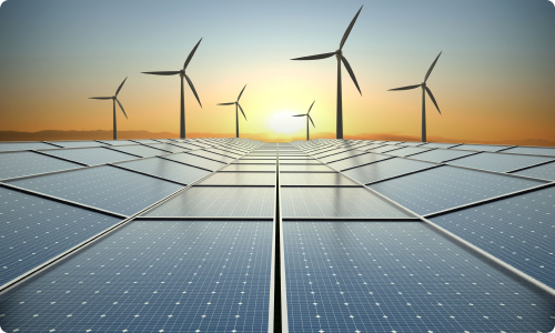 Engineer monitoring wind turbine health data with predictive maintenance tools