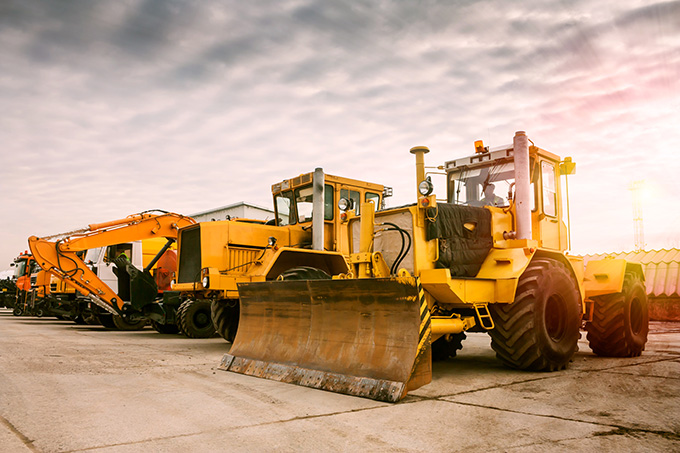 yellow construction equipment