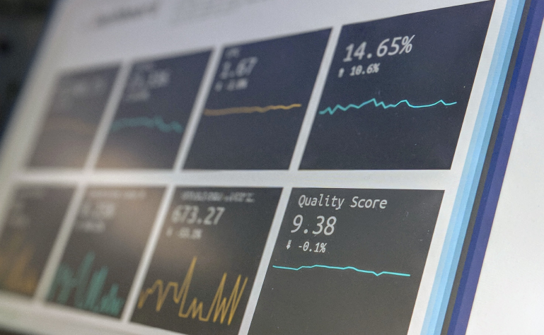 An IIoT dashboard showing various charts and metrics