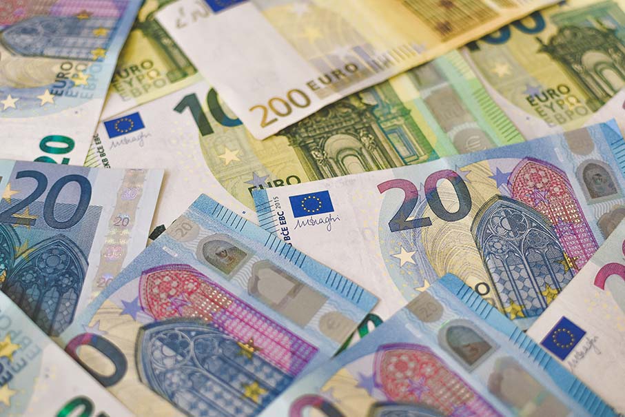 paper currency of various denominations