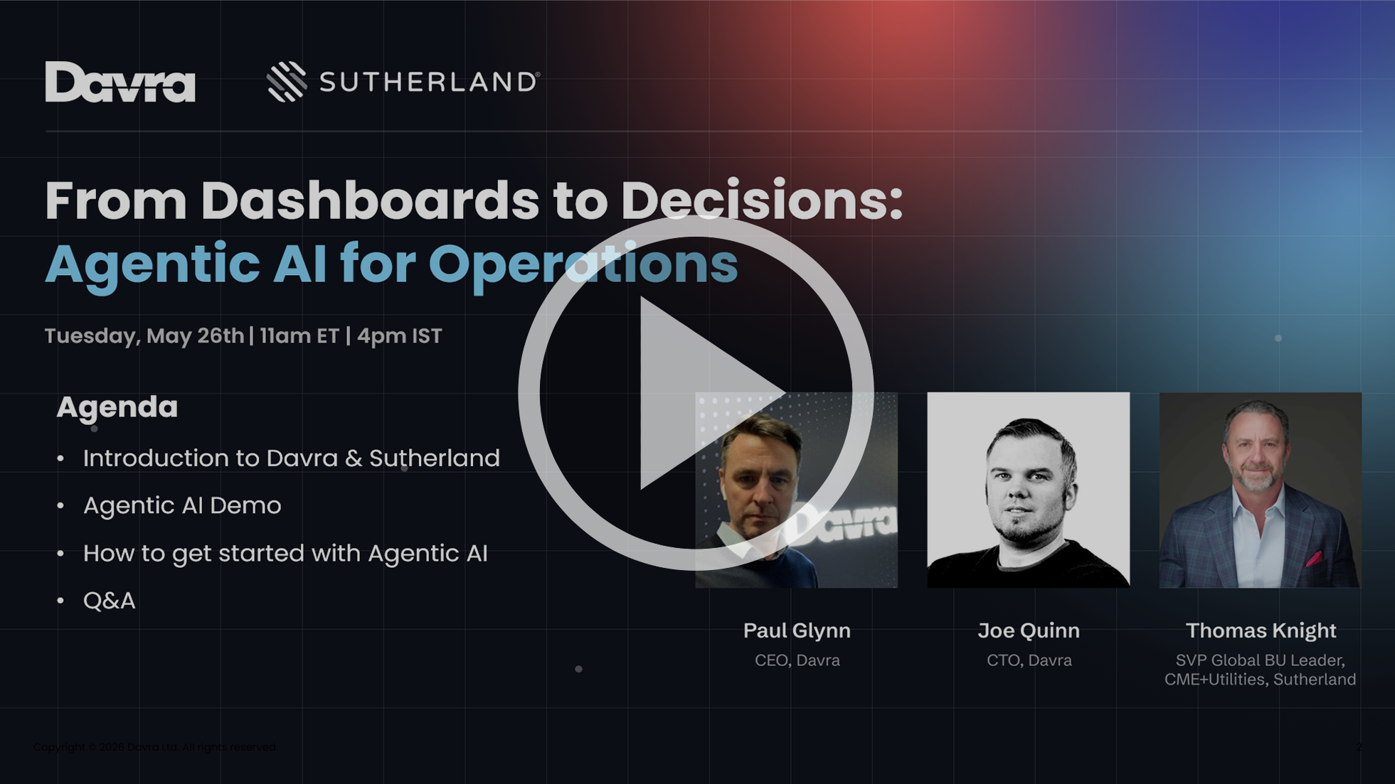 From Dashboards to Decisions:Agentic AI for Operations. Watch On-demand.