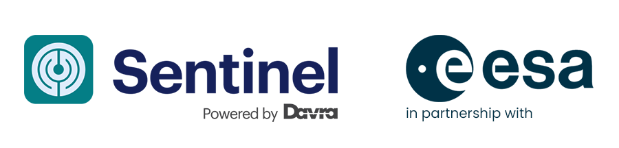 Davra Sentinel logo and European Space Egency (ESA) logo