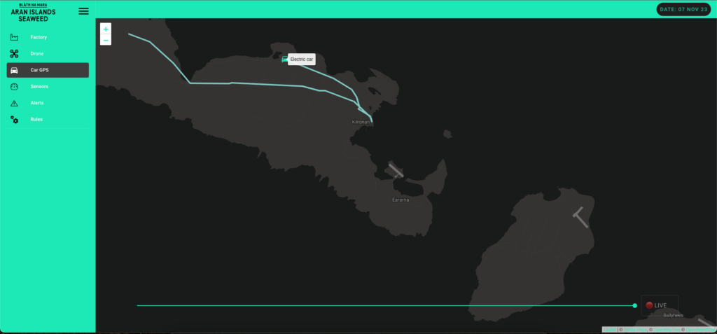 A screenshot a map
